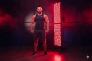 Lampa ze światłem czerwonym